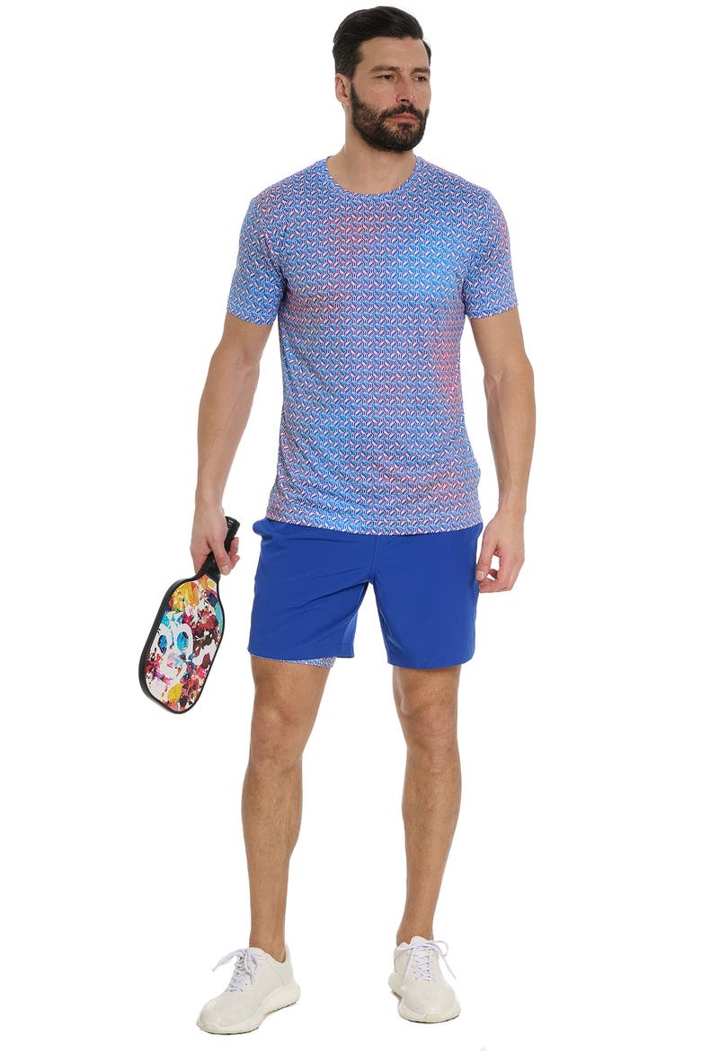 Paddle Me Geo Print Short Sleeve T-Shirt, Alternate, color, BLUE MULTI
