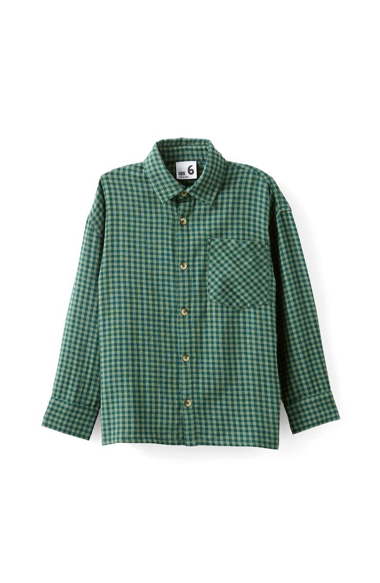 Cotton On Kids Kid's Carter Long Sleeve Skate Shirt, Main, color, Storm Green Khaki Green