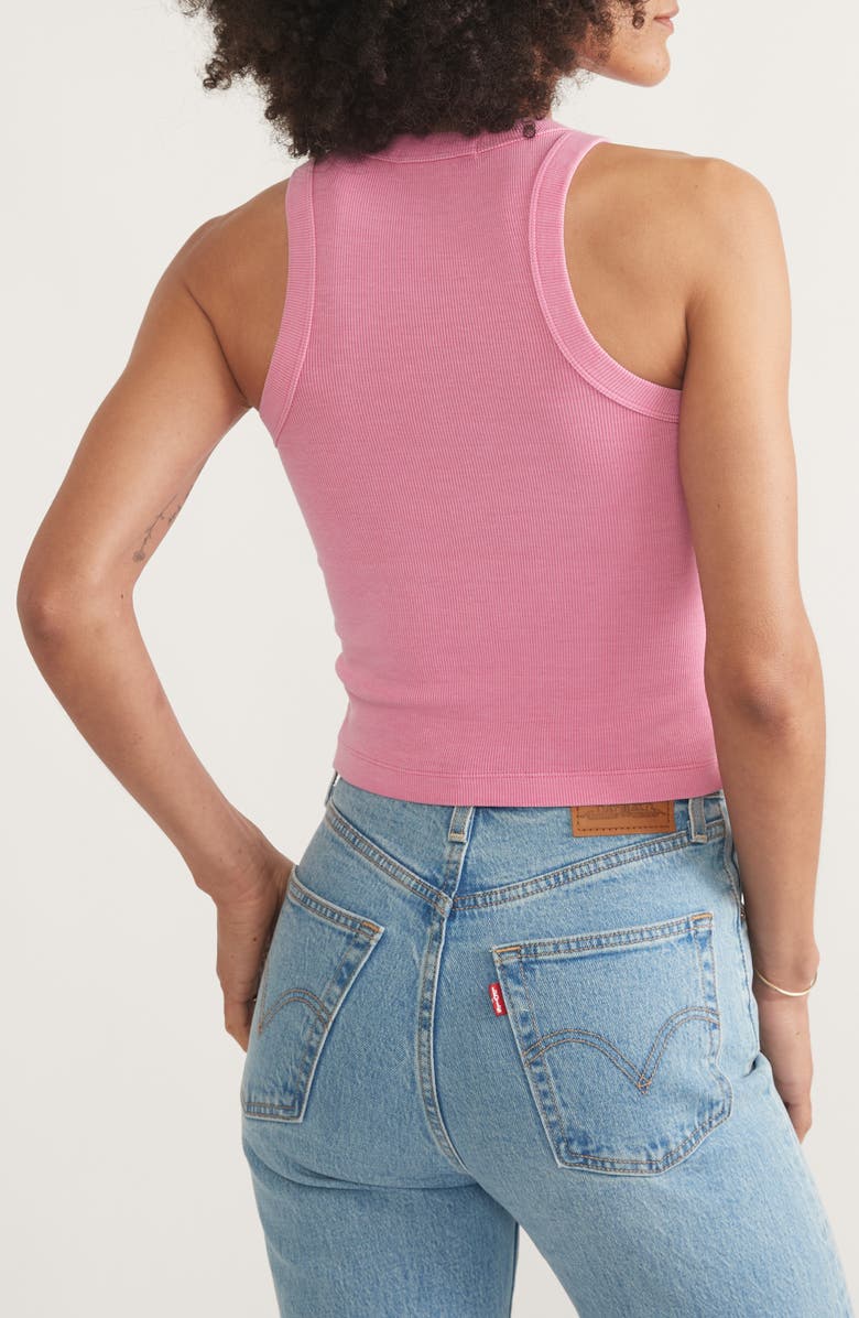Marine Layer Lexi Sun-In High Neck Crop Rib Tank, Alternate, color, 
