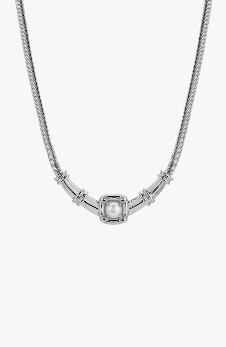 SEREIA OFFICIAL Odette Necklace, Main, color, White Gold