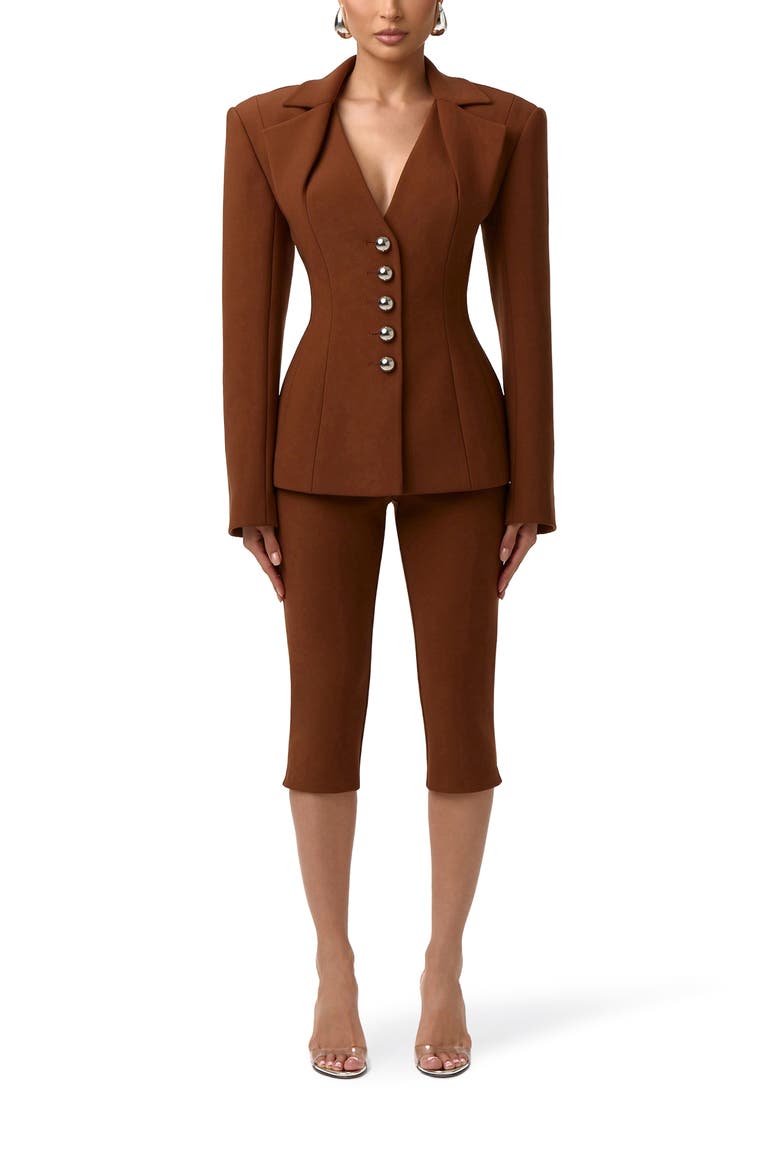 Ponte Blazer, Alternate, color, DARK MOCHA