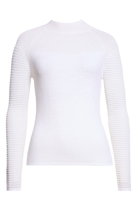 Textured Stripe Merino Wool Sweater
