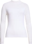 Lafayette 148 New York Textured Stripe Merino Wool Sweater