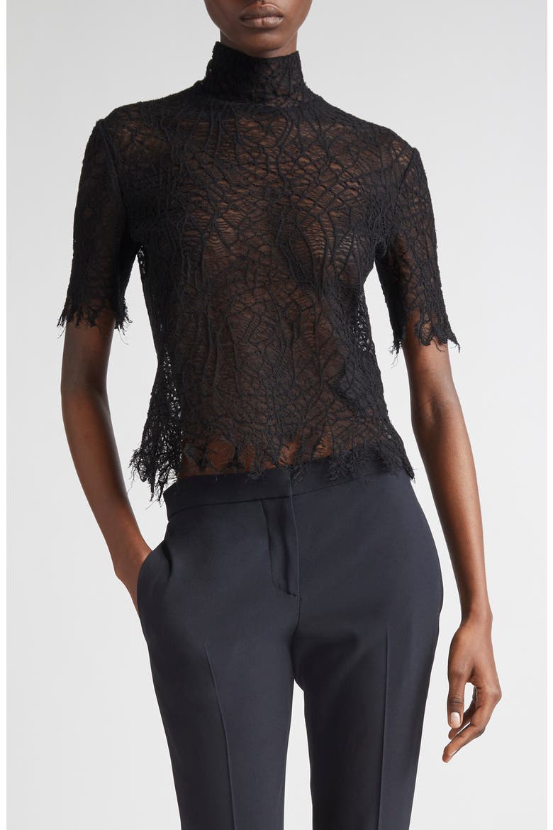 Cobweb Lace Top, Main, color, BLACK
