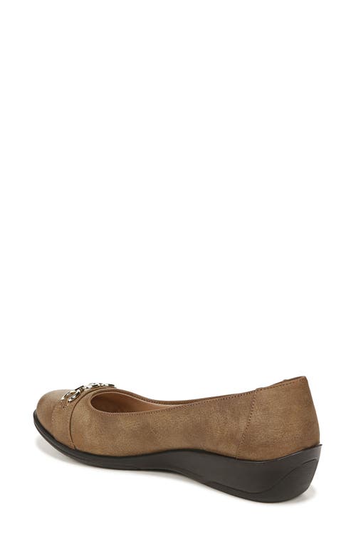Lifestride Ideal Chain Wedge Flat In Brown