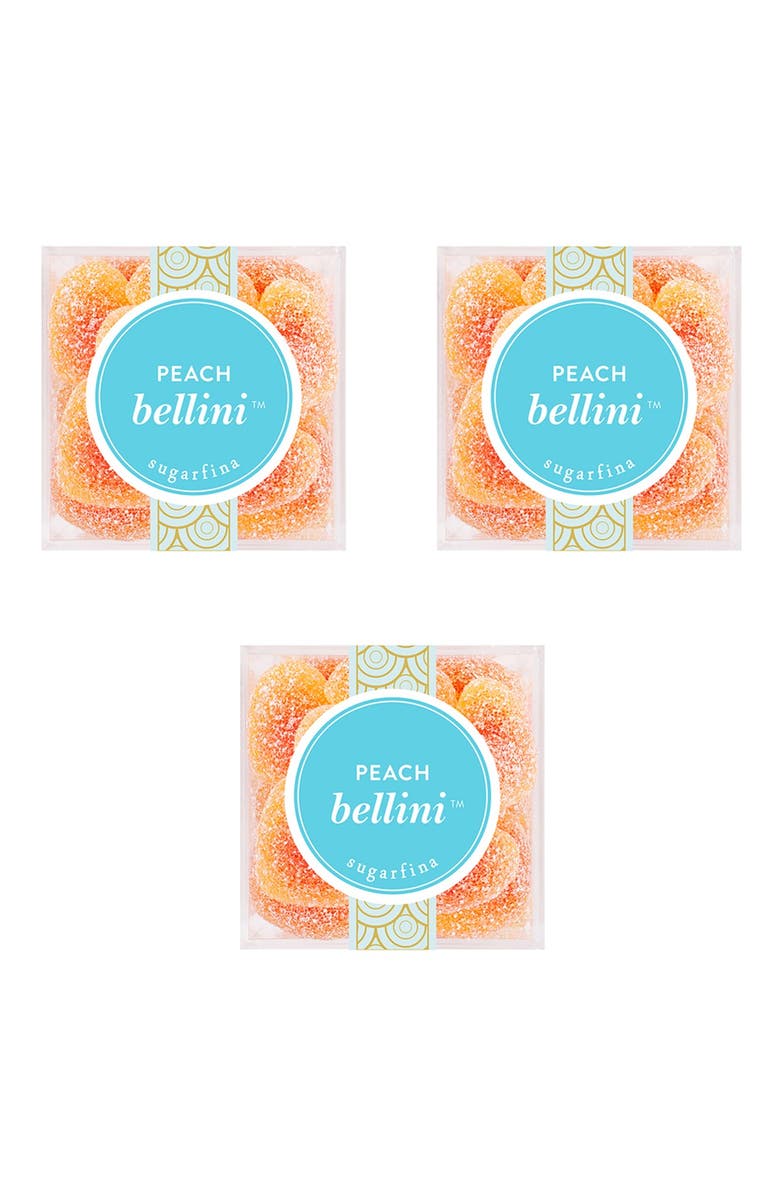 sugarfina Peach Bellini Cube - Set of 3, Main, color,