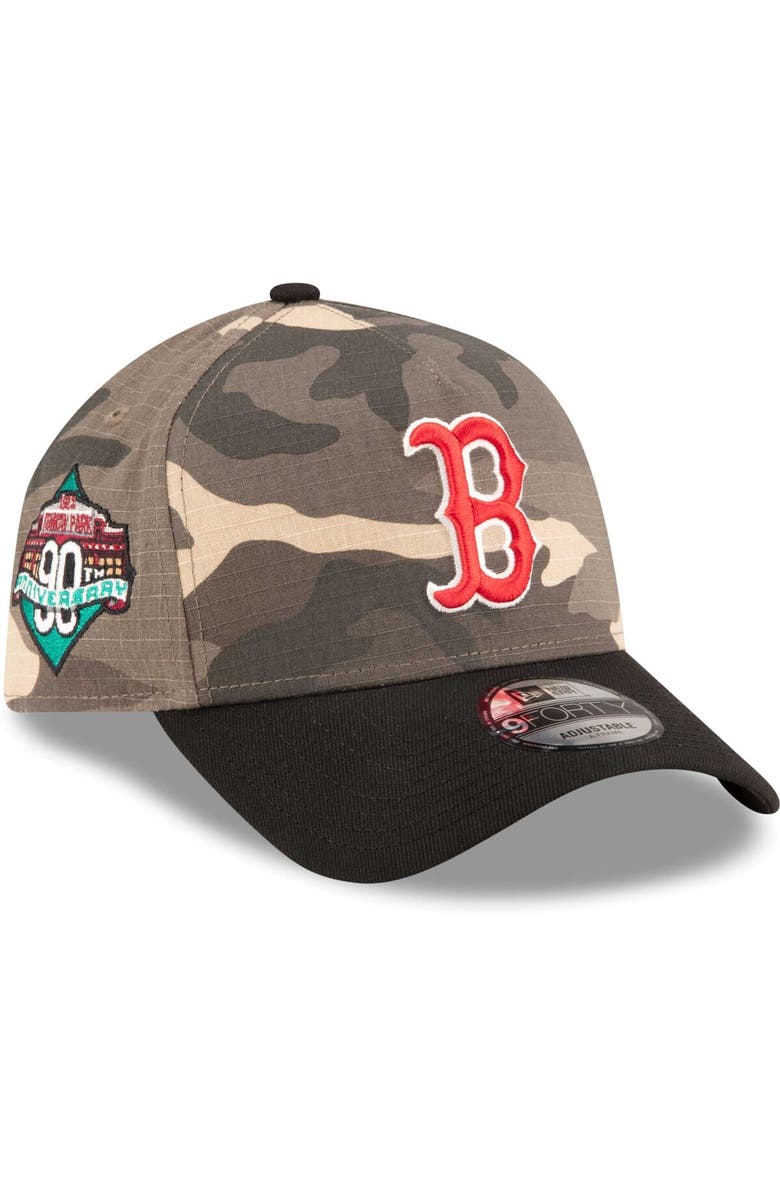 New Era Men's New Era Boston Red Sox Camo Crown A-Frame 9FORTY Adjustable Hat, Main, color, Camo