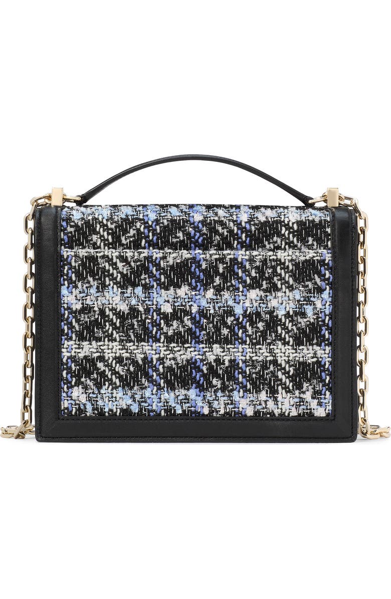 Kate Spade New York tribeca plaid tweed convertible chain shoulder bag, Alternate, color,
