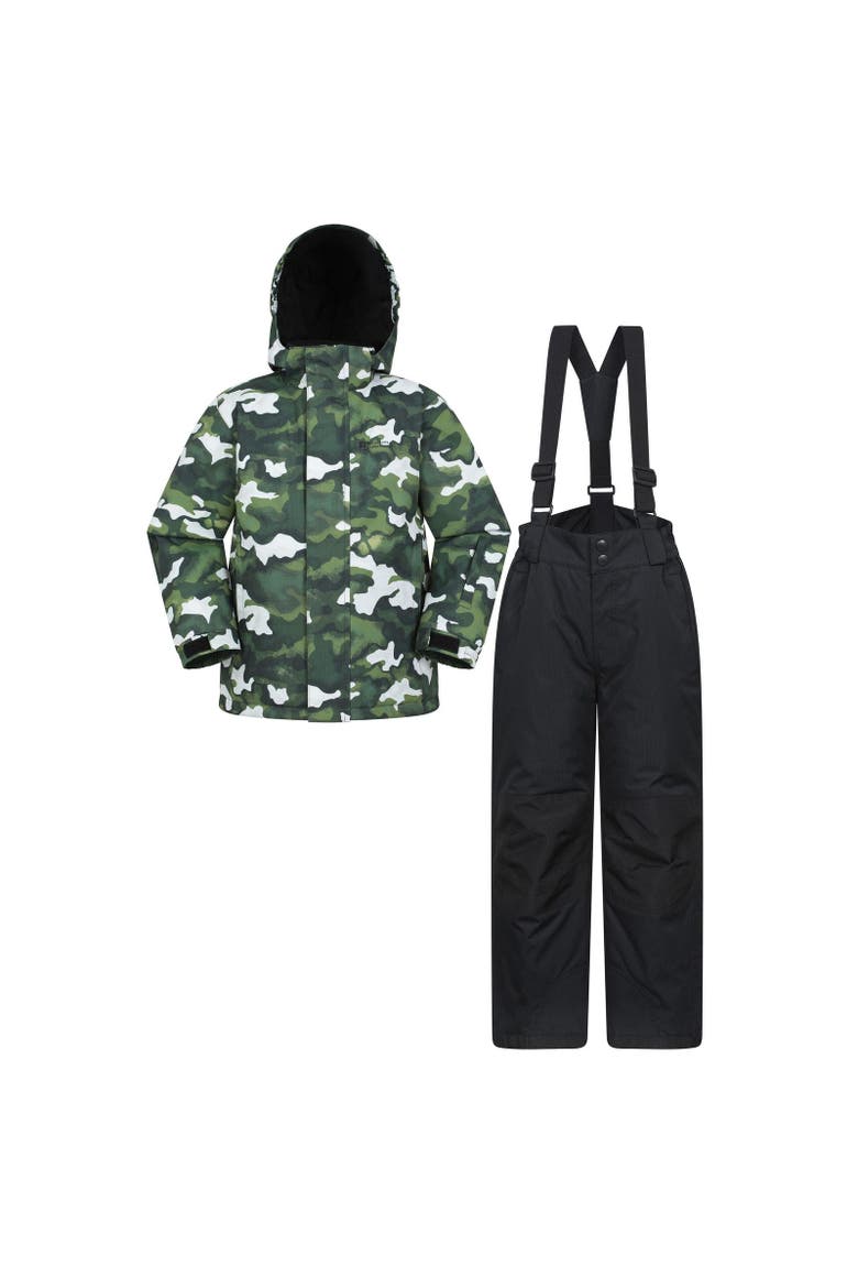 Childrens/Kids Printed Ski Jacket Set, Main, color, Dark Khaki