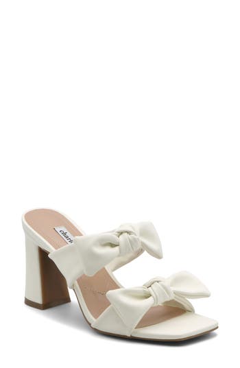 Charles David Rox Double Bow Slide Sandal In White