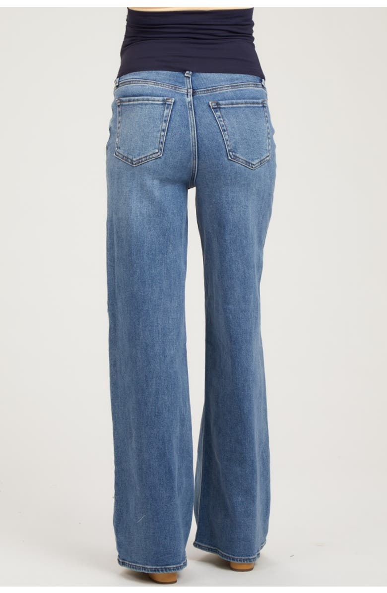 PinkBlush Wide Leg Maternity Jeans, Alternate, color, Blue