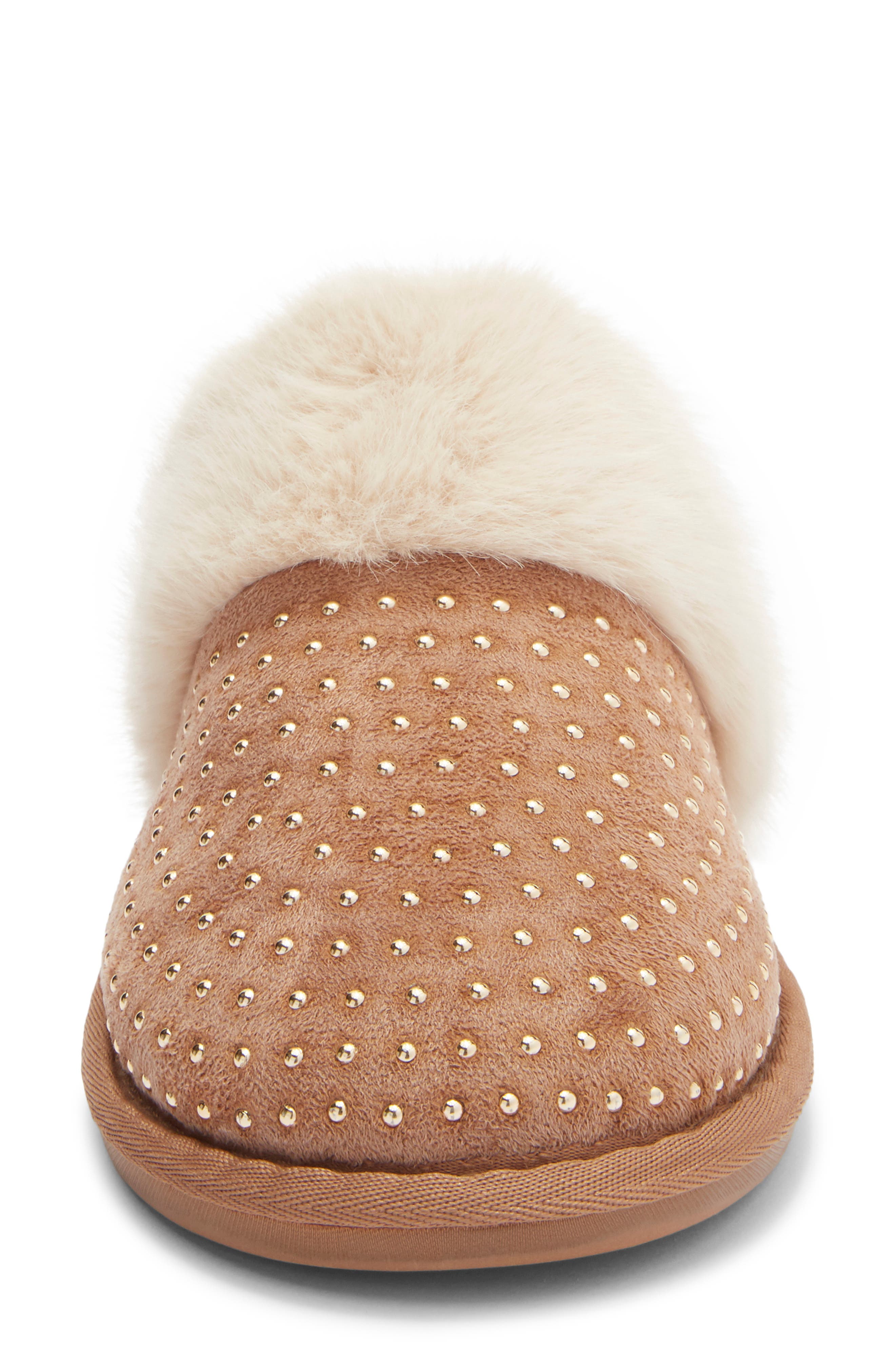 Rebecca Minkoff Marni Faux Fur Lined Scuff Slipper, Alternate, color, Tan