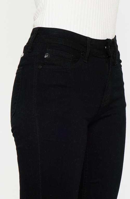 Kancan Ilene Mid Rise Flare Jeans In Black