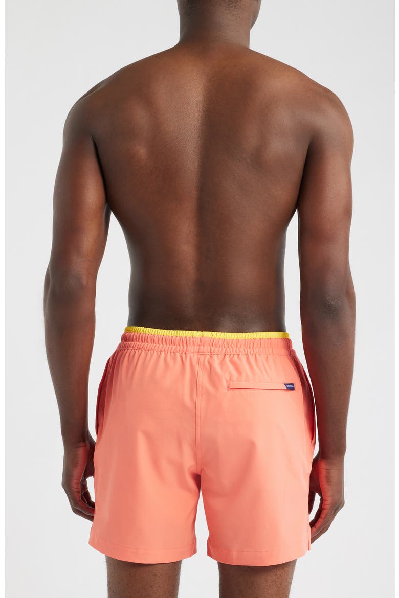 The Peach Perfects 5.5 Inch Swim Trunks, Alternate, color, CORAL