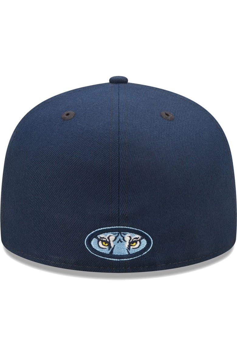 Men's New Era Navy Auburn Tigers Bright Undervisor 59FIFTY Fitted Hat, Alternate, color, Navy