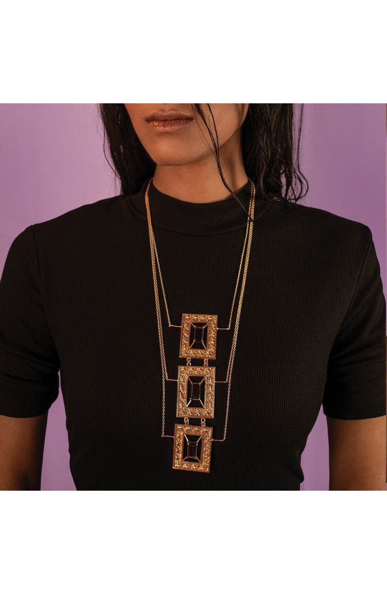 Dhwani Bansal KAMEL NECKLACE, Alternate, color, Gold Plated