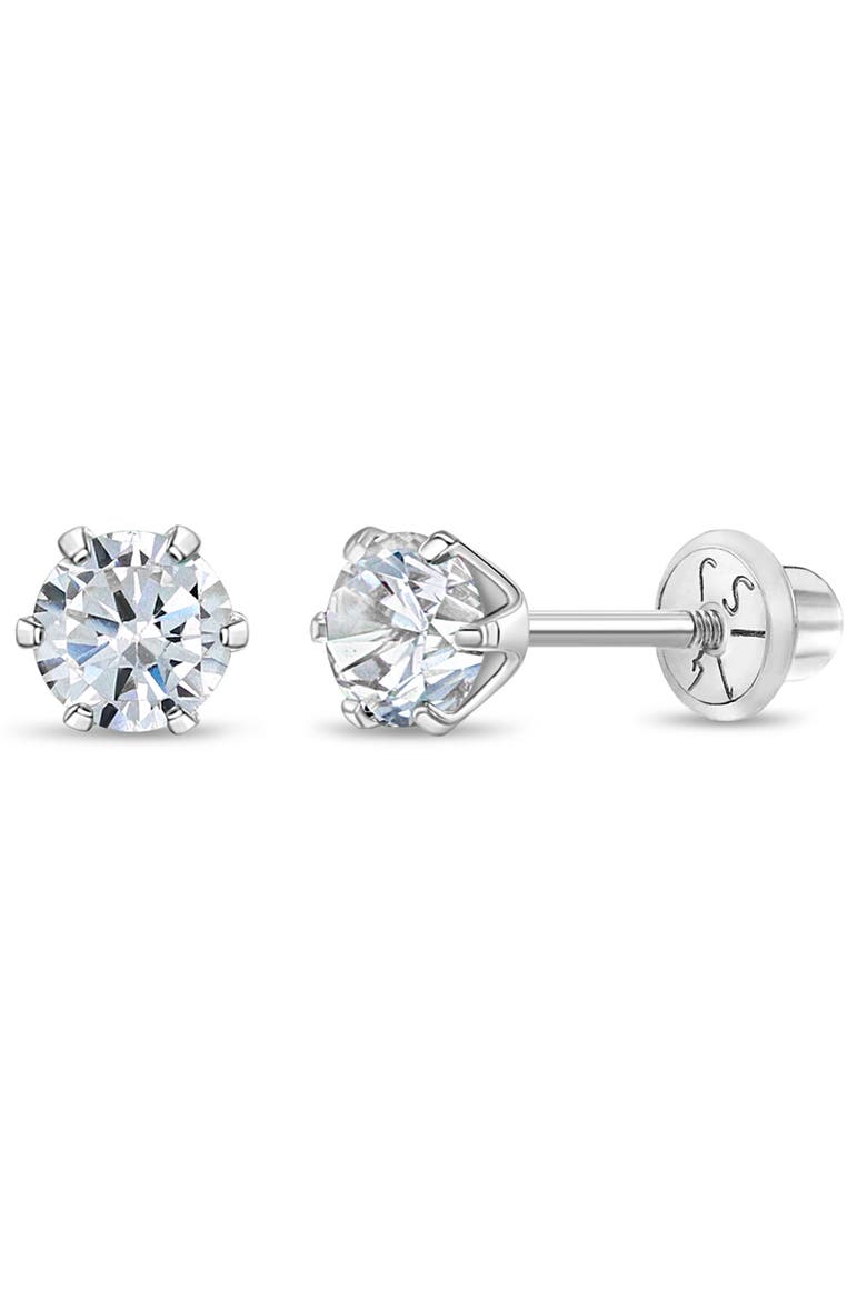 14k Classic Solitaire Earrings, Main, color, April