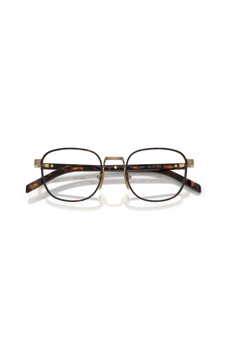 Prada 50mm Phantos optical glasses, Alternate, color, Gold