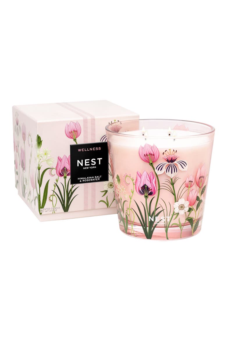 Himalayan Salt & Rosewater Scented Candle, Alternate, color, NO COLOR