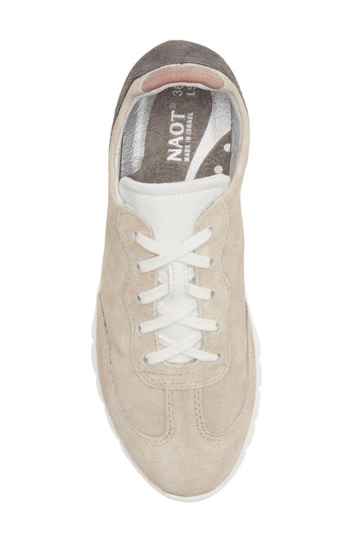 Naot Infinity Colorblock Sneaker In Sand Stone Suede