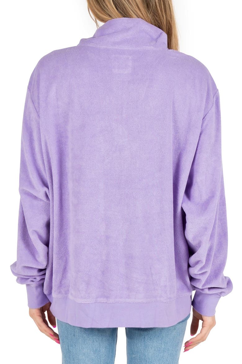 Purple Verbena Quarter Zip Sweatshirt, Alternate, color, PURPLE VERBENA