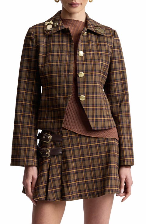 Plaid Slim Jacket