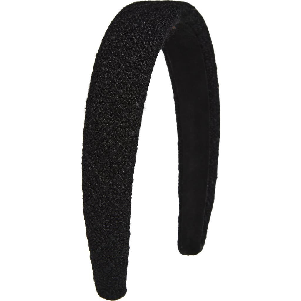Tasha Tweed Headband In Black