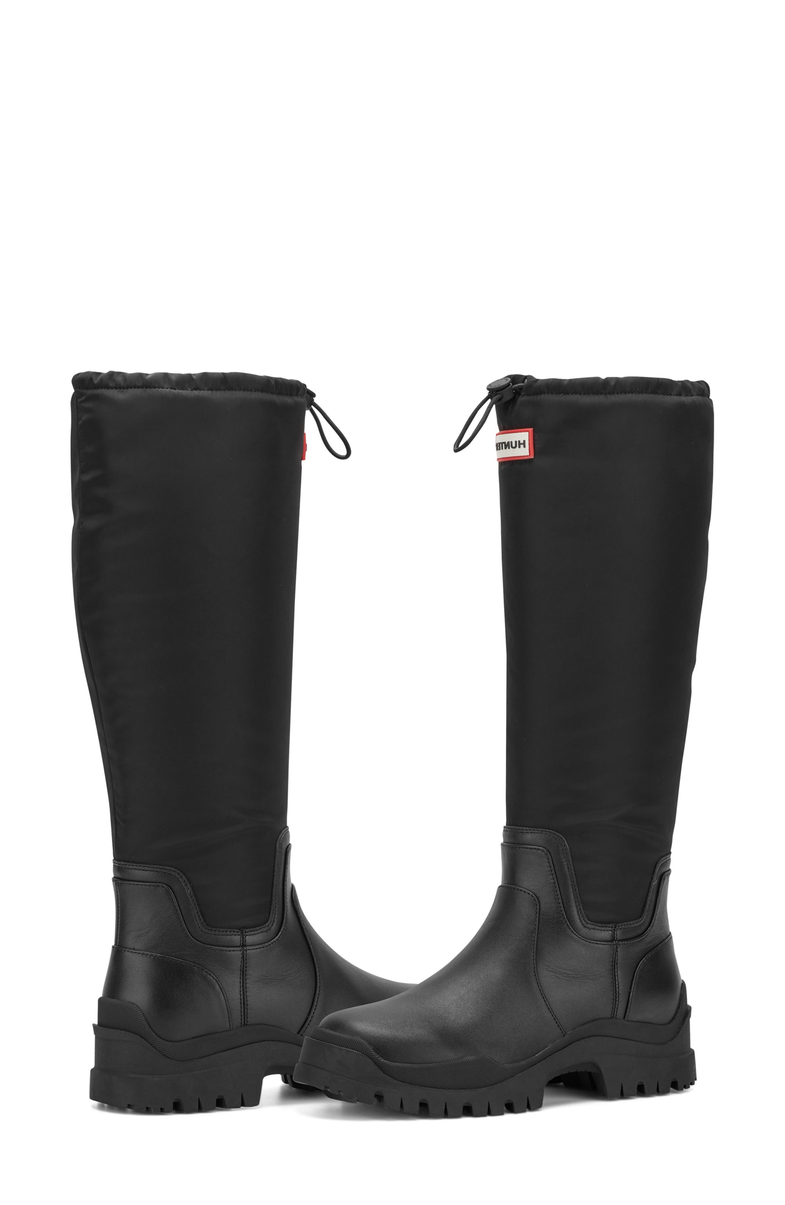 Hunter Wendy Rain Boot, Alternate, color, Black/Black