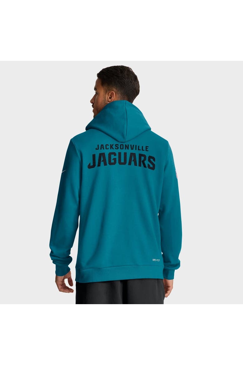 Men's Nike Teal Jacksonville Jaguars Sideline Standard Issue Initial Home Dri-FIT Hoodie, Alternate, color, Teal