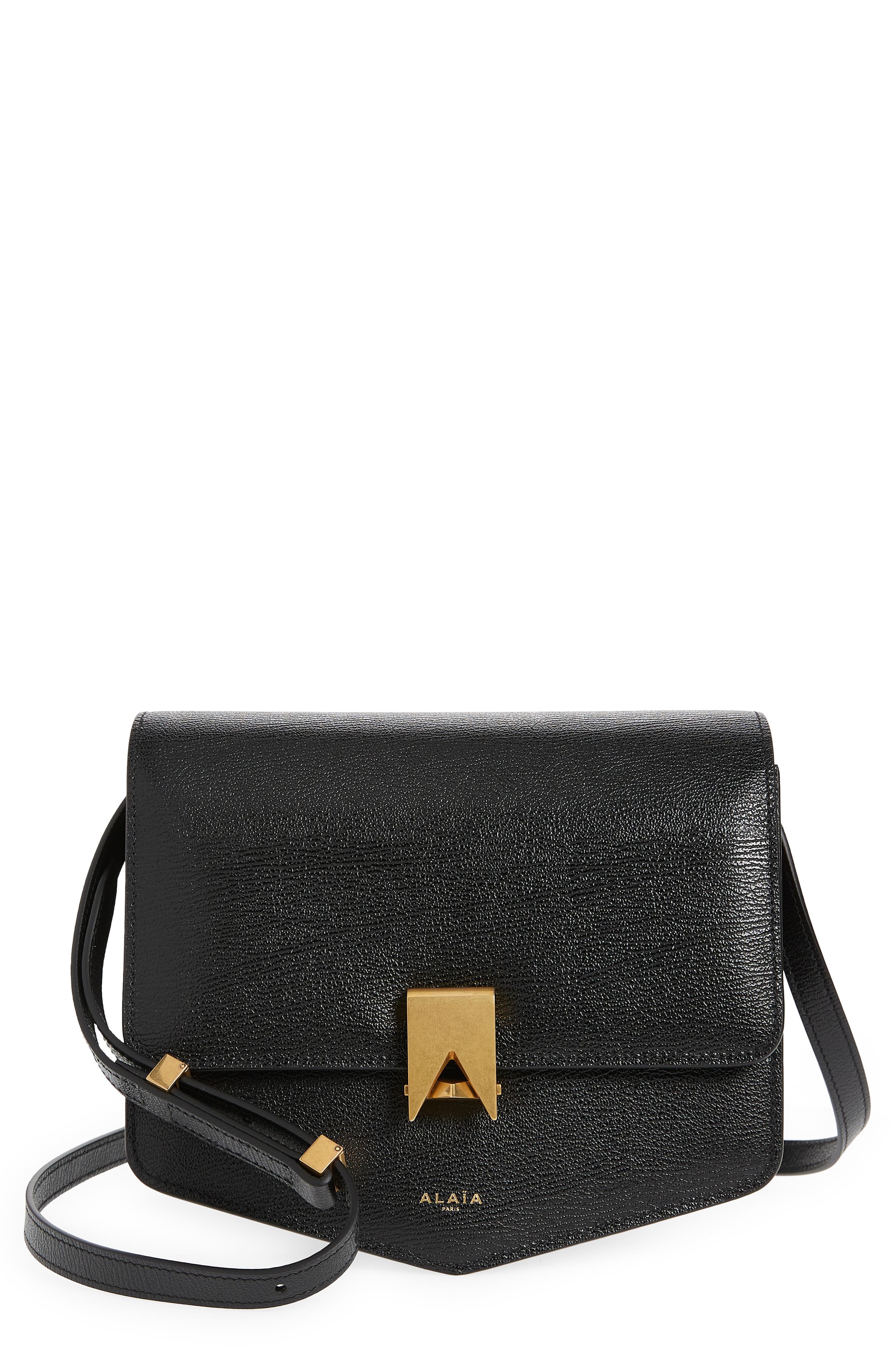 Alaïa Le Papa Leather Crossbody Bag, Main, color, 