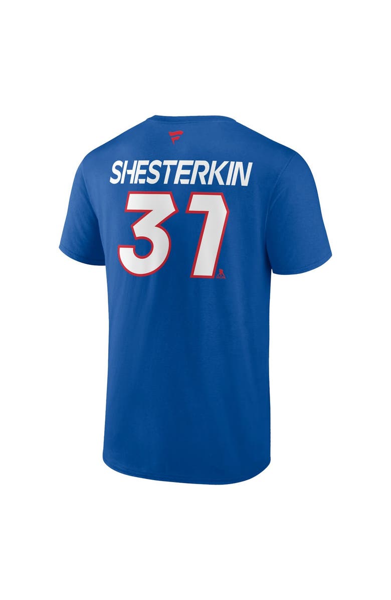 FANATICS Men's Fanatics Branded Igor Shesterkin Blue New York Rangers Authentic Pro Prime Name & Number T-Shirt, Alternate, color, 