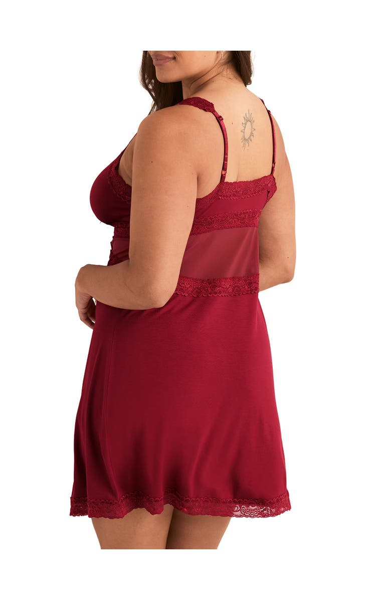 Adore Me Primrose Slip Dress, Alternate, color, Dark Red