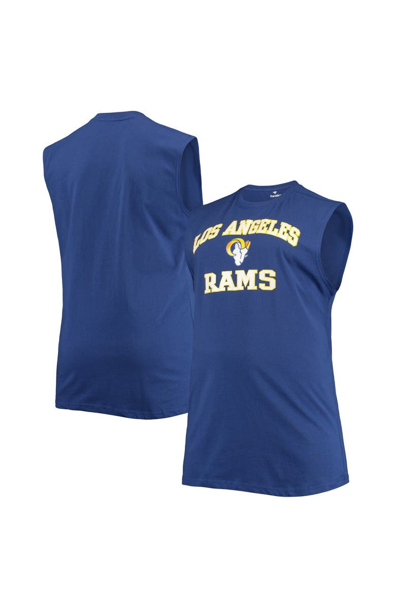 PROFILE Men's Royal Los Angeles Rams Big & Tall Muscle Tank Top, Main, color, 