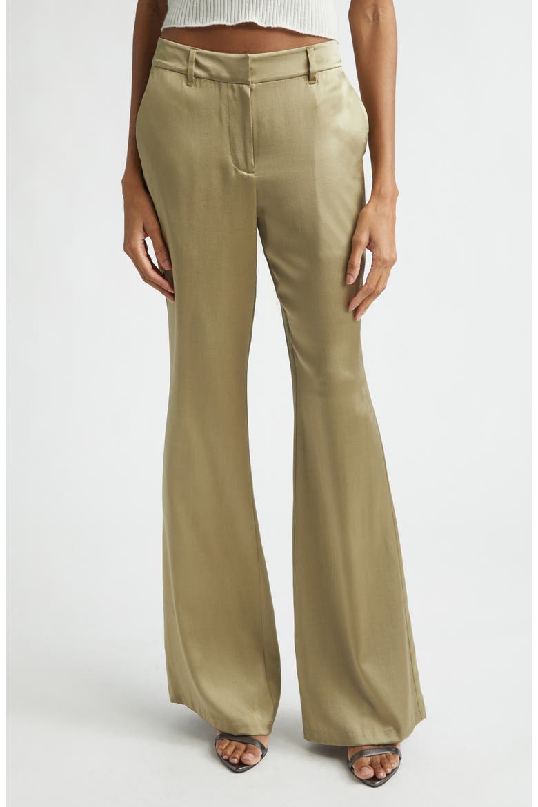 Vivienne Silk Flare Leg Pants, Main, color, SAFARI