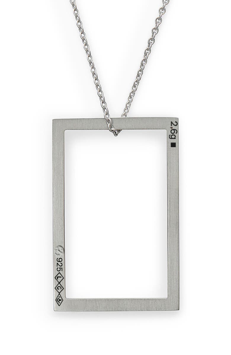 le gramme Men's 2.5G Polished & Brushed Sterling Silver Reversible Pendant Necklace, Alternate, color, 