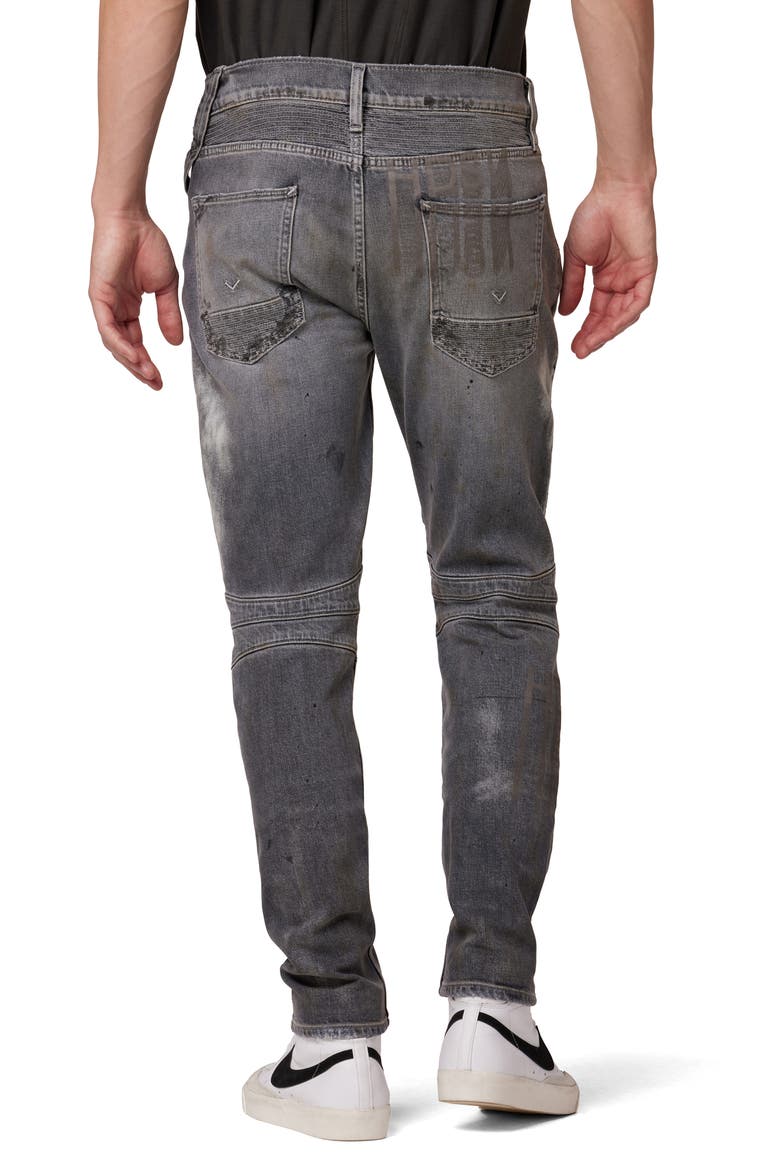 The Blinder v.2 Skinny Fit Distressed Biker Jeans, Alternate, color, GREY THRASHER