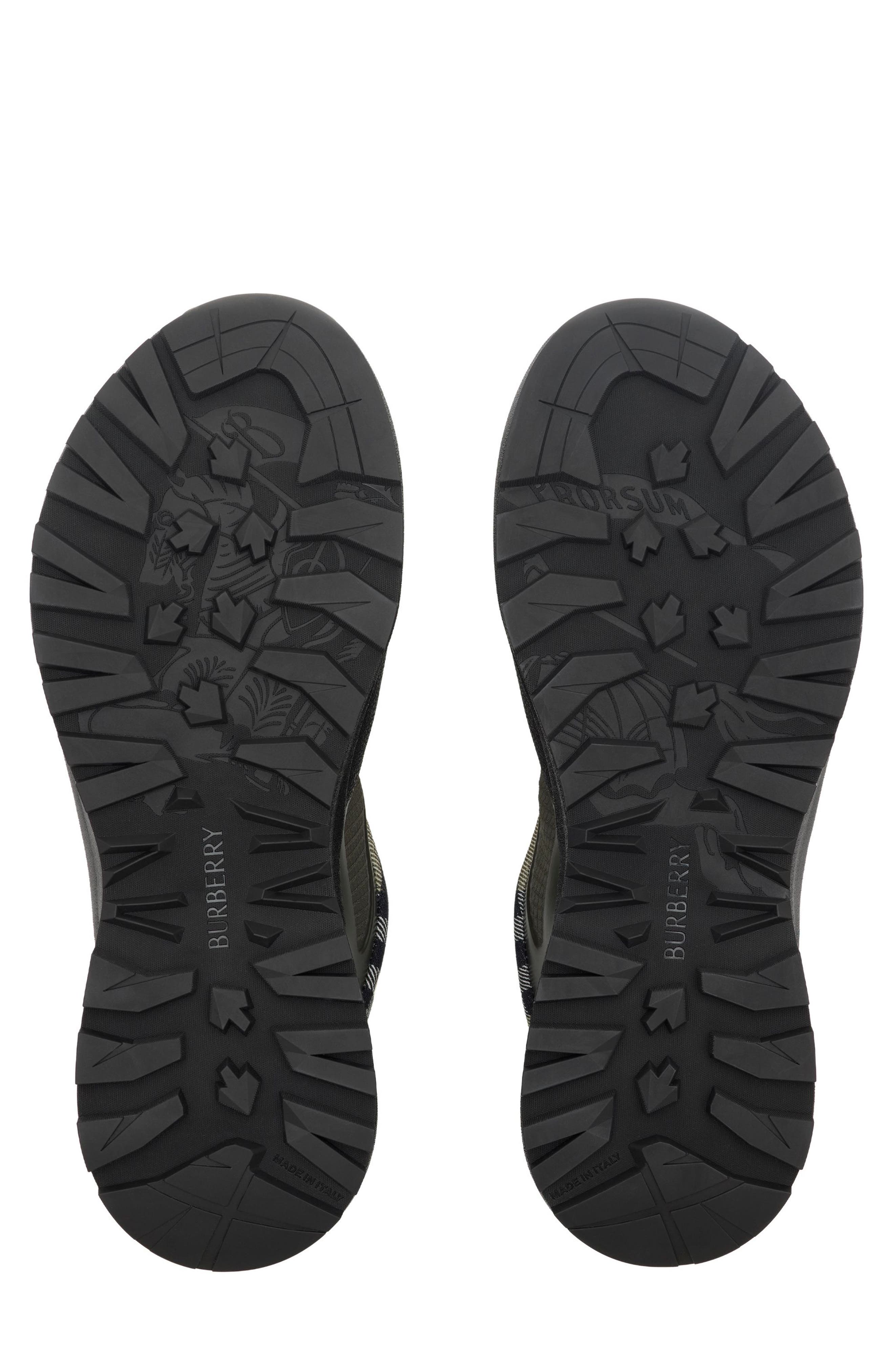 Burberry Check & Mesh Discover Sneaker, Alternate, color, Thicket/ Thicket Ip C