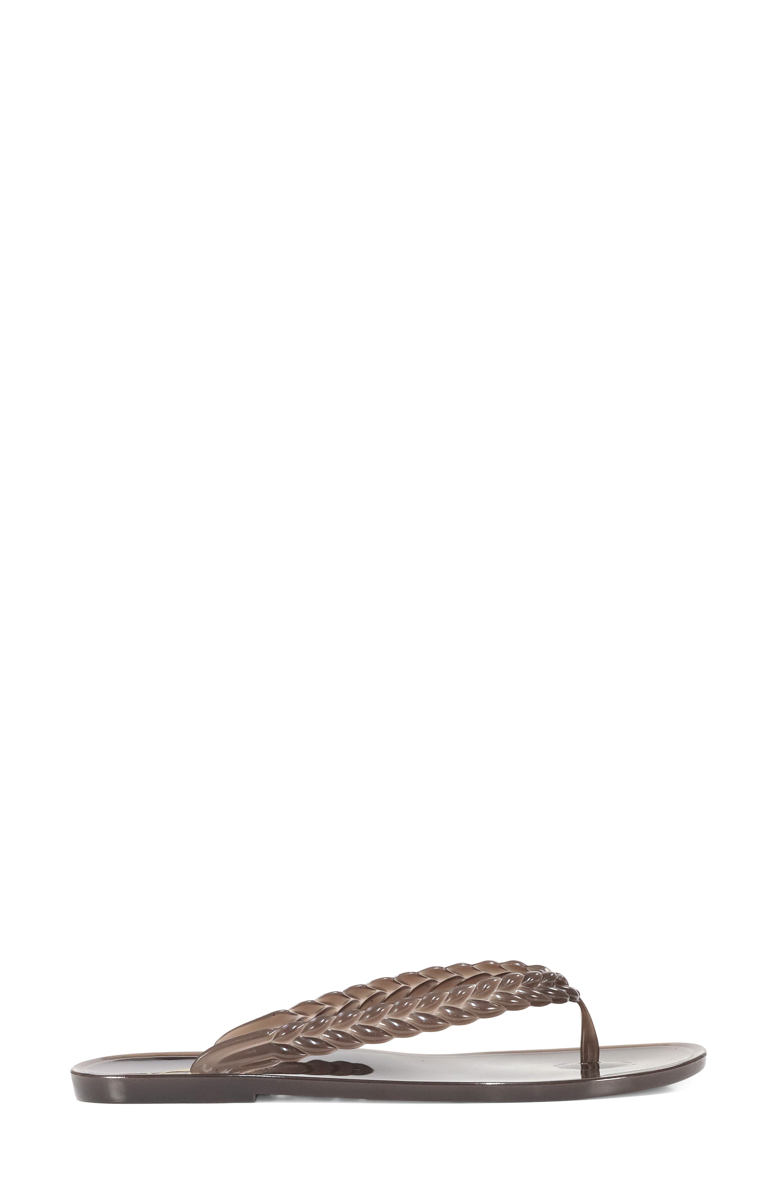 Becky Slide Sandal, Alternate, color, DARK BROWN PVC TRANSLUCENT
