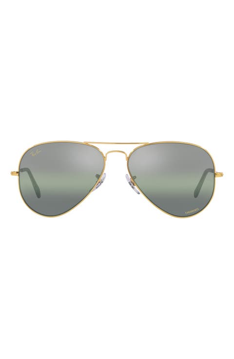 58mm Polarized Aviator Sunglasses