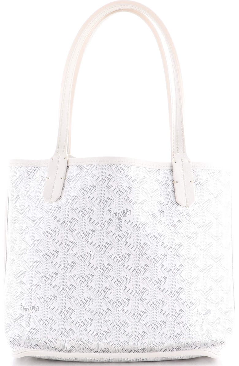 Pre-Owned Goyard Anjou Reversible Tote Coated Canvas Mini, Alternate, color, White