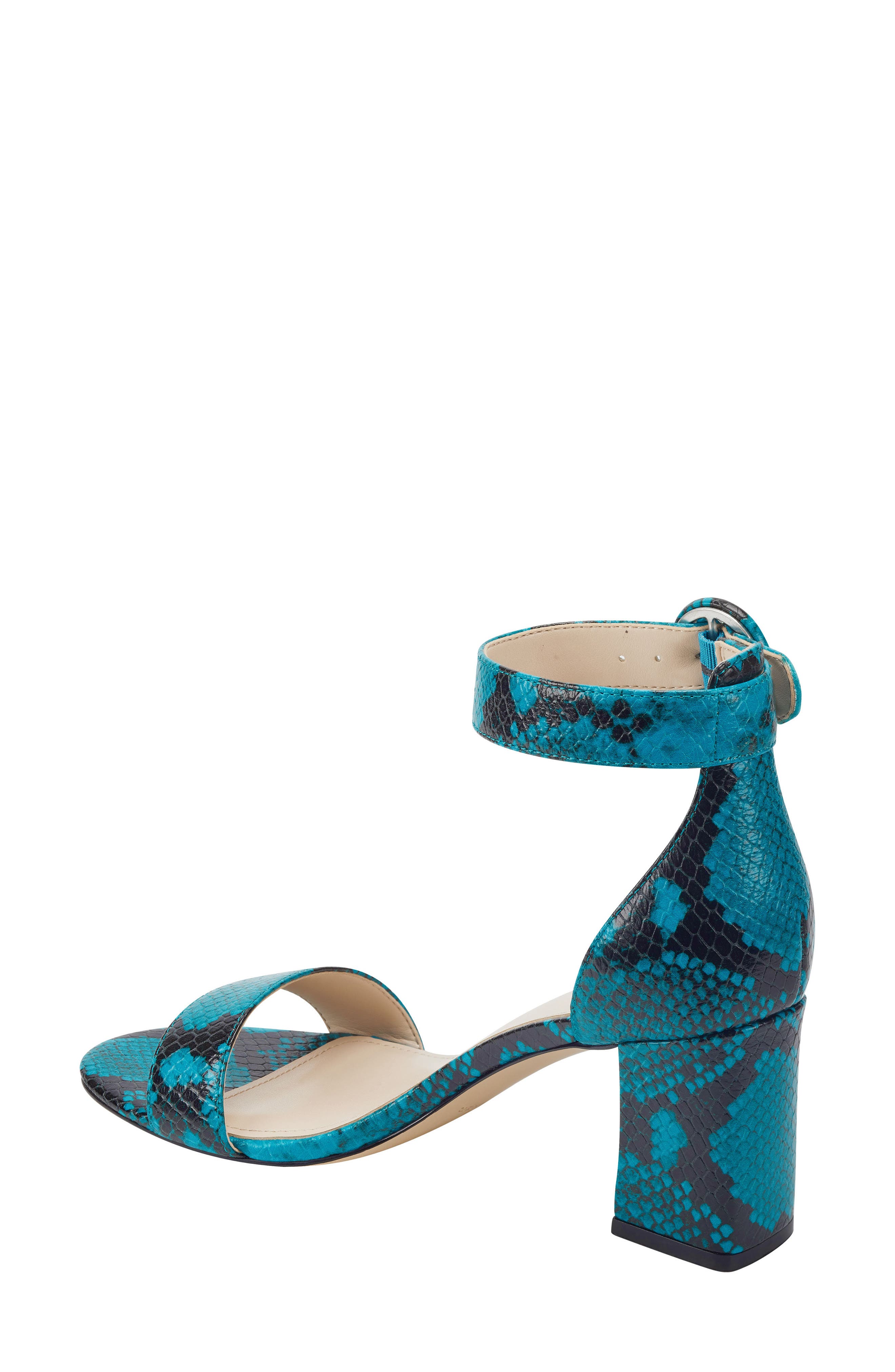 Karlee Ankle Strap Sandal, Alternate, color, TURQOISE LEATHER