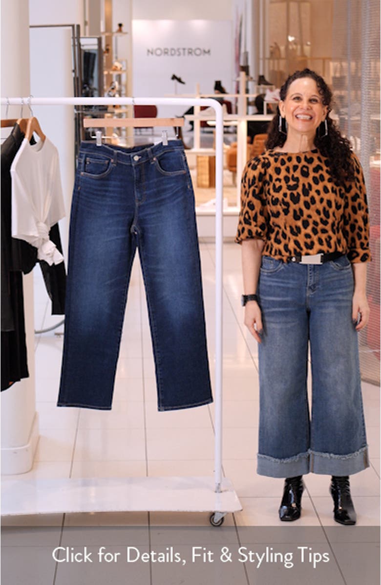 Brinley Mid Rise Crop Straight Leg Jeans, sales video thumbnail