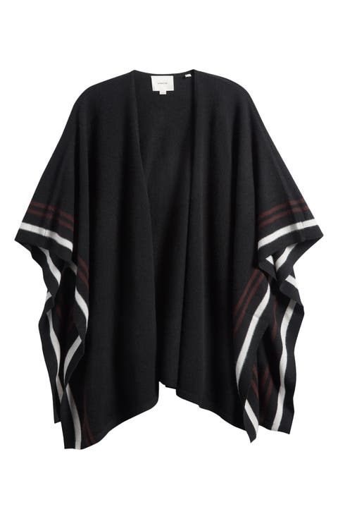 Border Stripe Cashmere Cape