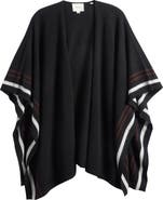 Vince Border Stripe Cashmere Cape