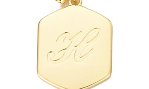 Adornia Monogram Initial Pendant Necklace In Gold