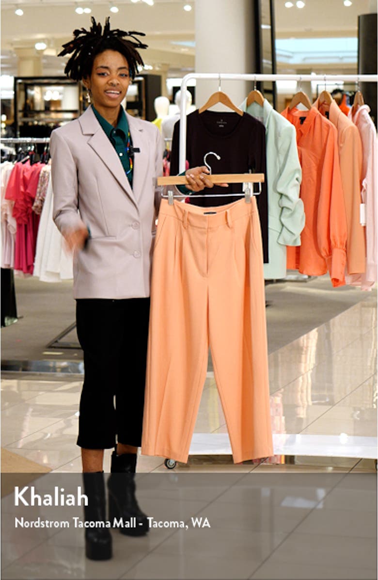 Pleated Crop Wide Leg Trousers, sales video thumbnail
