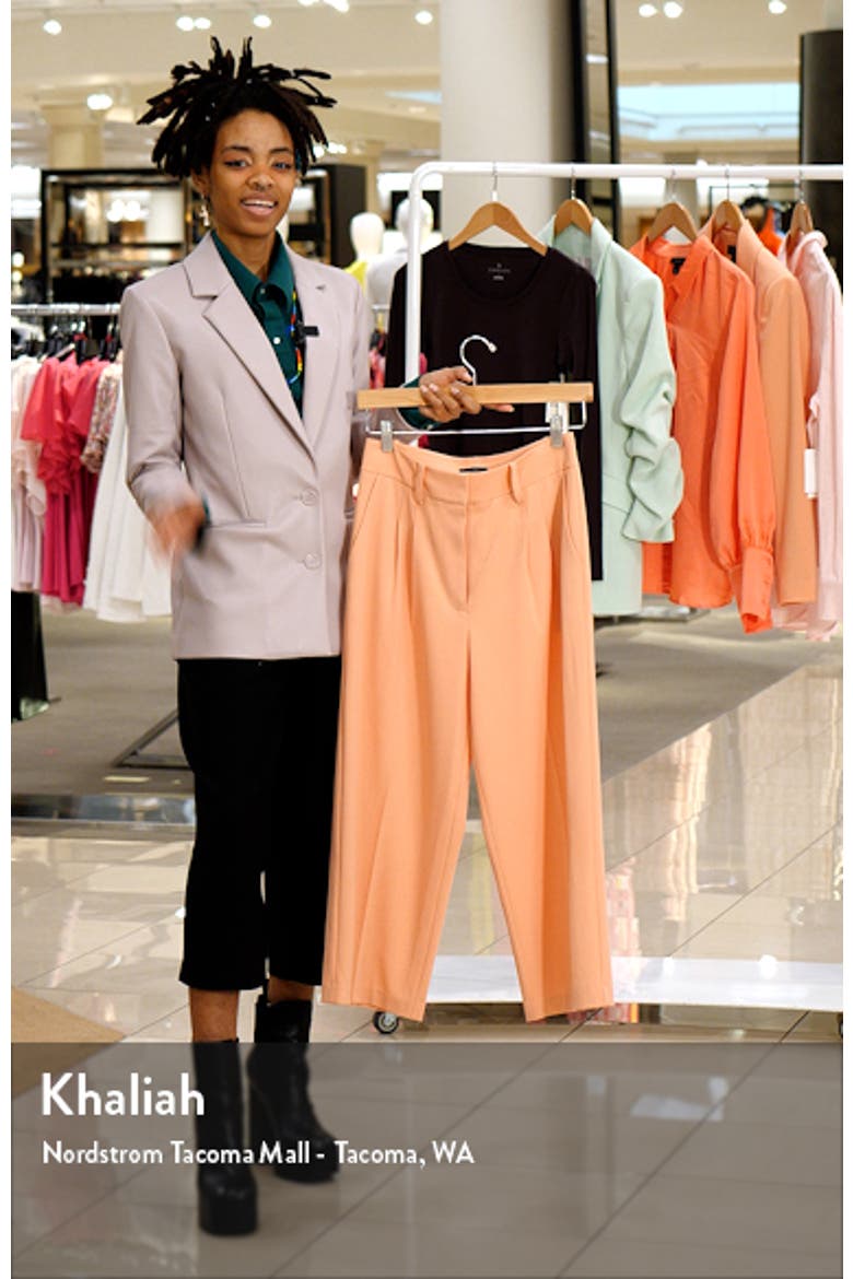 Pleated Crop Wide Leg Trousers video