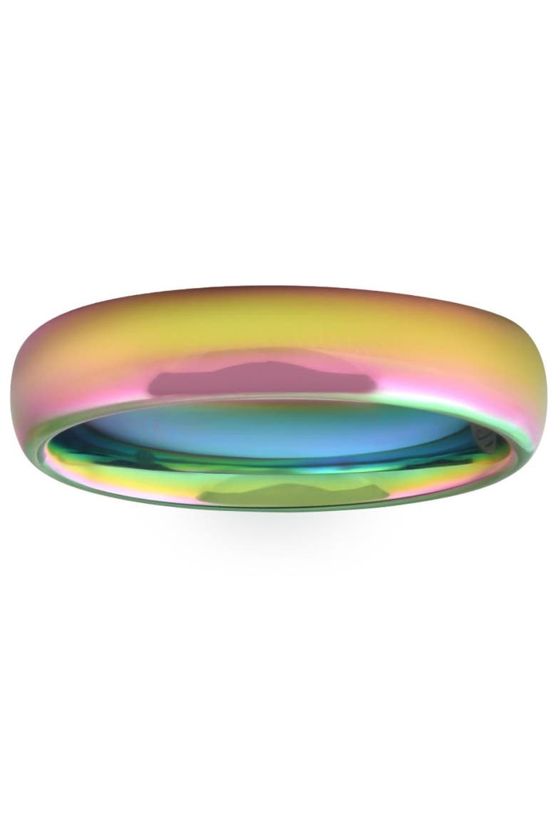 Multi Color 5mm Comfort Fit Tungsten Ring Wedding Band, Alternate, color, Tungsten