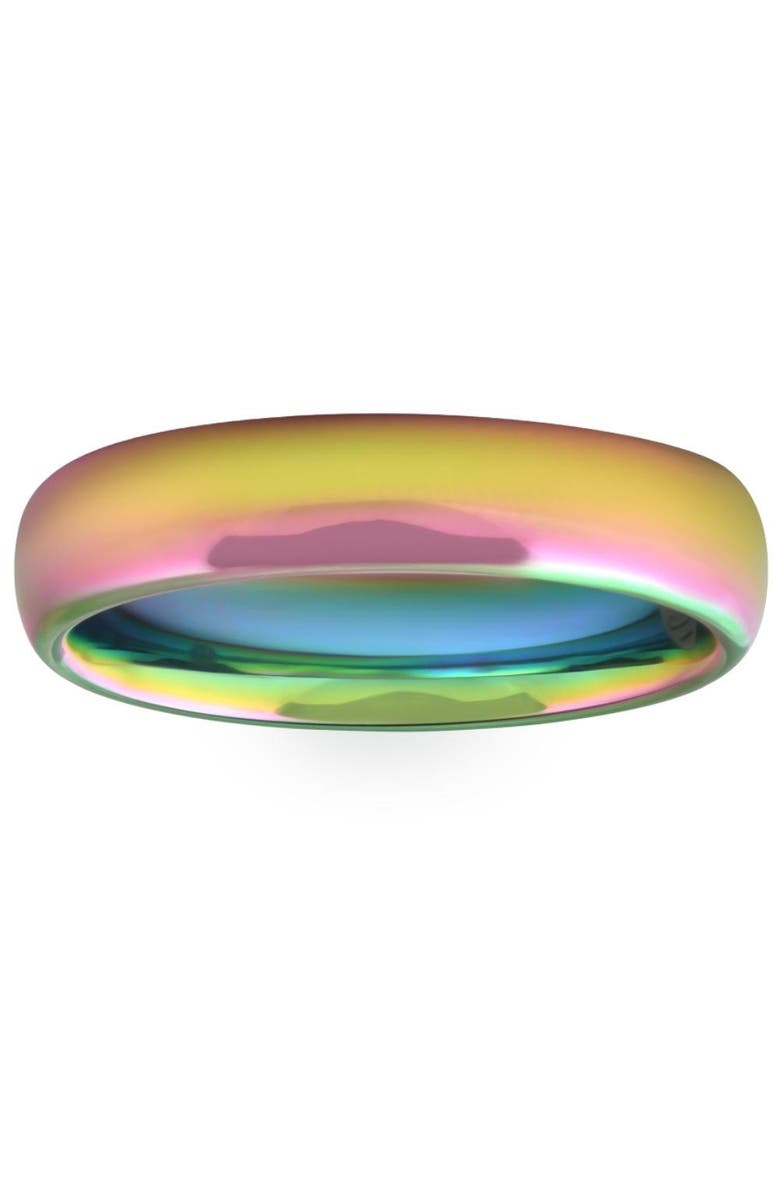 Bliss Diamond Multi Color 5mm Comfort Fit Tungsten Ring Wedding Band, Alternate, color, Tungsten