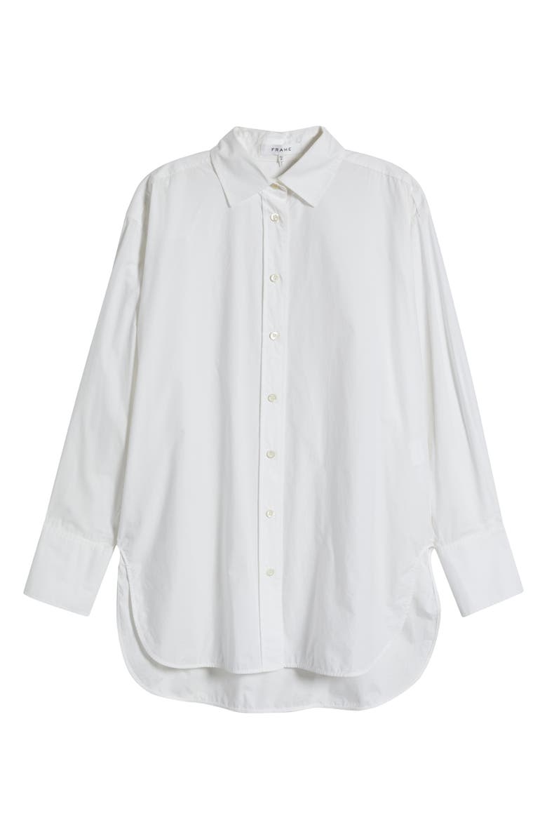 FRAME The Oversize Cotton Button-Up Shirt, Alternate, color, White
